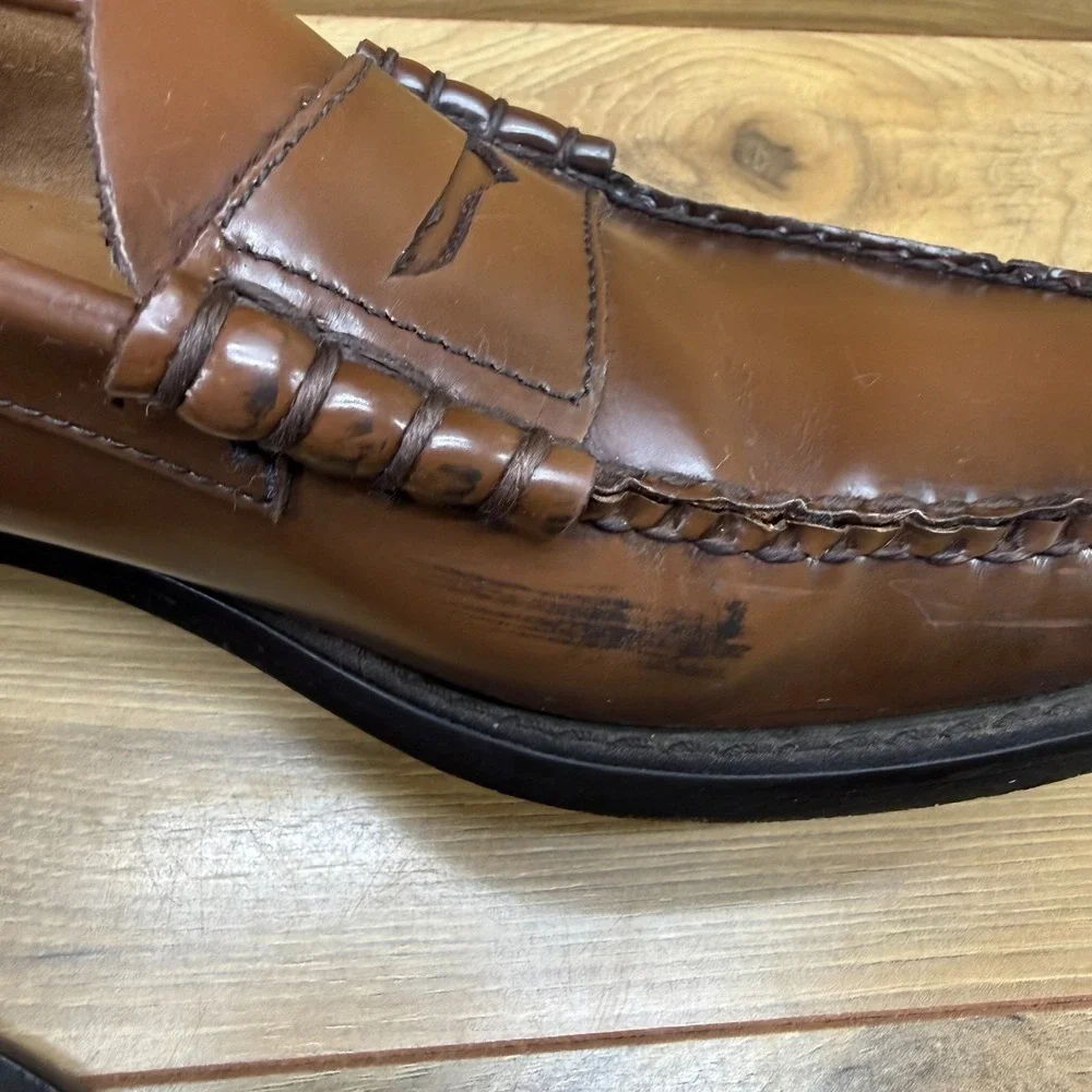 Weejuns GH Bass Larson Penny Loafers Mens 9.5 D Whiskey Business Casual Moc Toe